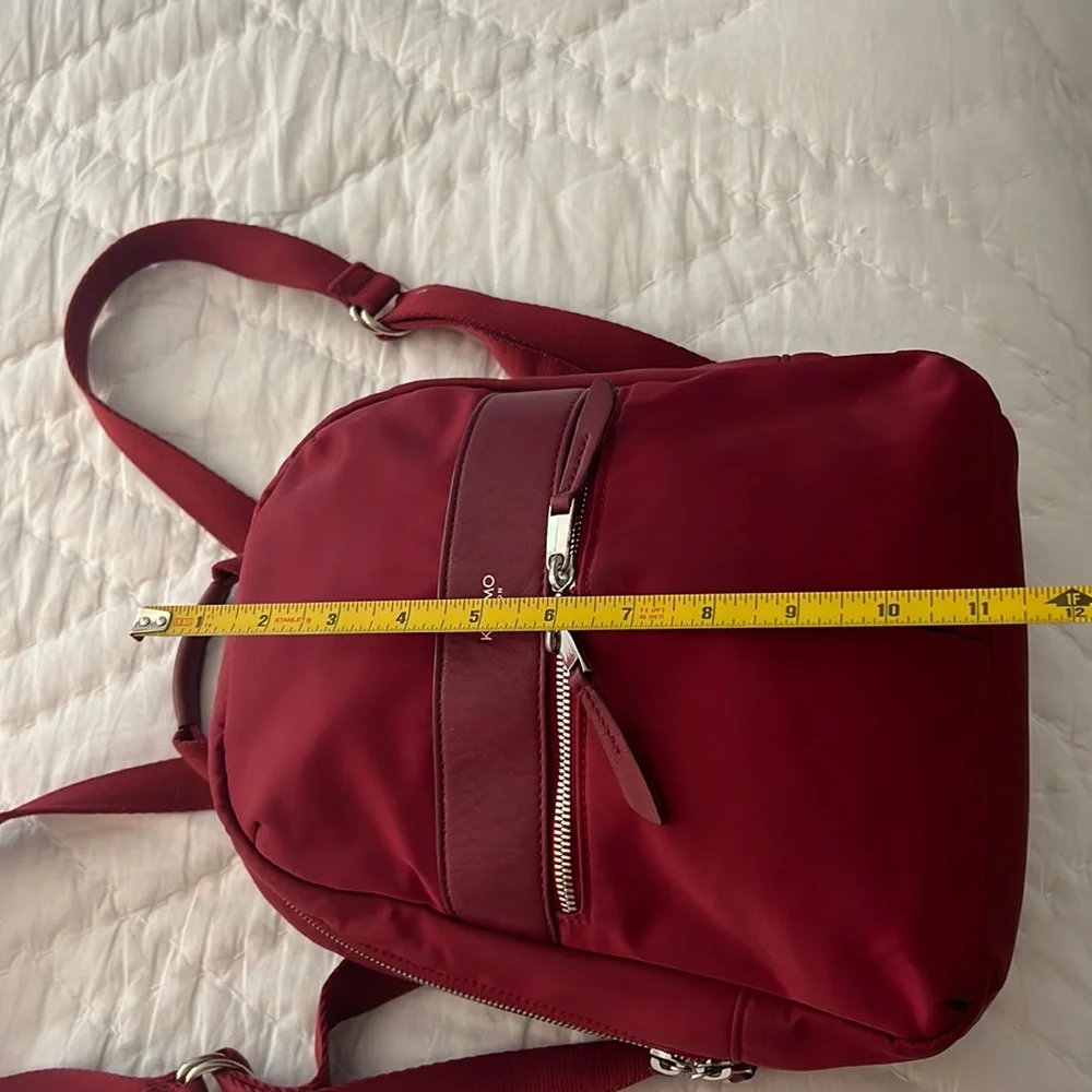 Knomo Compact Burgundy Backpack for Women